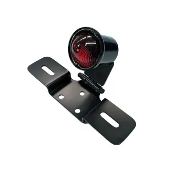 cafe 4 racer - Old school LED taillight, type 6. Black. Red lens - MCS LED Rear lights 