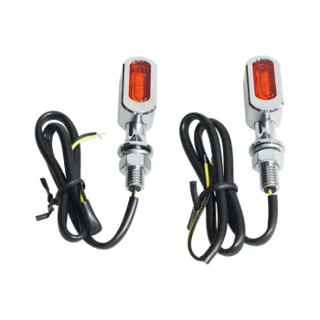cafe 4 racer - Fastline, sada LED smeroviek. Chróm, jantárová šošovka - MCS Standardní ukazatele směru 