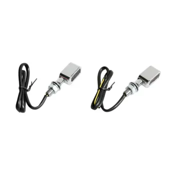 cafe 4 racer - Fastline, LED turn signal set. Chrome, smoke lens - MCS Standard indicators 