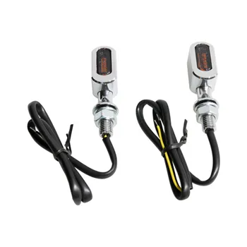 cafe 4 racer - Fastline, LED turn signal set. Chrome, smoke lens - MCS Standard indicators 
