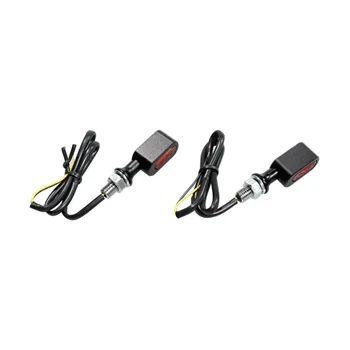 cafe 4 racer - Fastline, LED turn signal set. Black, amber lens - MCS Standard indicators 