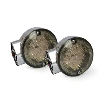 cafe 4 racer - Smerovky FL LED v štýle 86-up. Zadné. Chróm - MCS Speciální ukazatele směru 