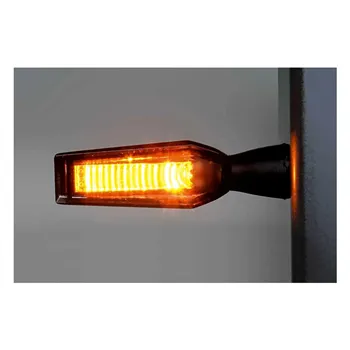 cafe 4 racer - Falcon, LGT LED turn signals. Chrome. Clear lens - MCS Standard indicators 