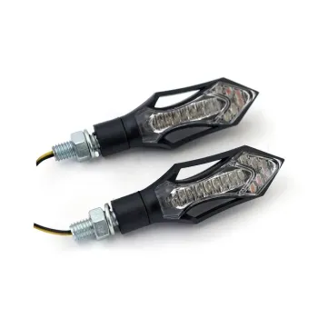 cafe 4 racer - Cateye mini turn signals 40mm stem, black with amber lens - MCS Standard indicators 