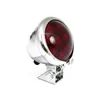 cafe 4 racer - Bates style LED taillight. Chrome. Red lens - MCS LED Rear lights 