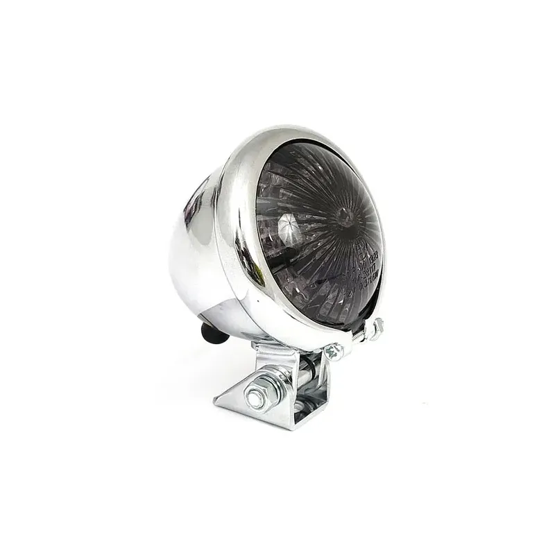 cafe 4 racer - Bates style LED taillight. Chrome. Smoke lens - MCS LED Rear lights 