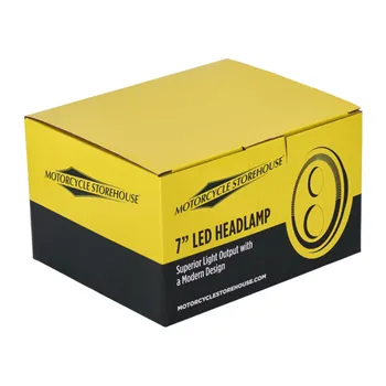 cafe 4 racer - Bright, LED breakout headlamp unit. Black - MCS LED Headlight & inserts 