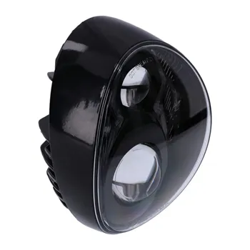 cafe 4 racer - Bright, LED breakout headlamp unit. Black - MCS LED Headlight & inserts 