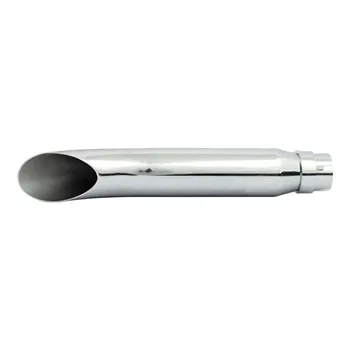 Turn out universal muffler 16" long chrome