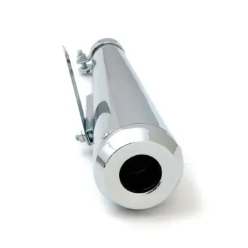 cafe 4 racer - Megaphone universal muffler 16.5" long chrome with TA tip - MCS Mufflers 