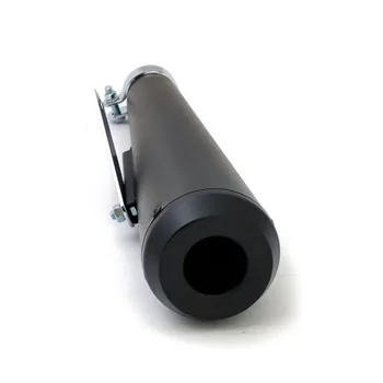 cafe 4 racer - Megaphone universal muffler 16.5" long black with TA tip - MCS Mufflers 