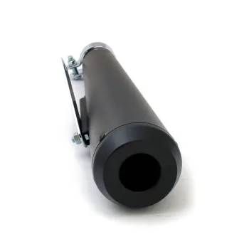 cafe 4 racer - Megaphone universal muffler 16.5" long black with TA tip - MCS Mufflers 