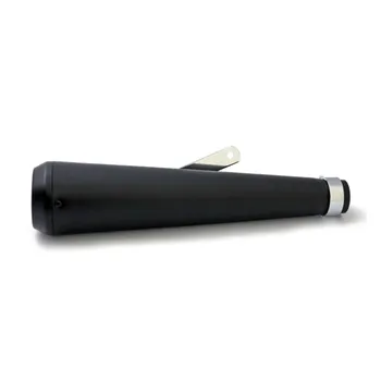 cafe 4 racer - Megaphone universal muffler 16.5" long black with TA tip - MCS Mufflers 