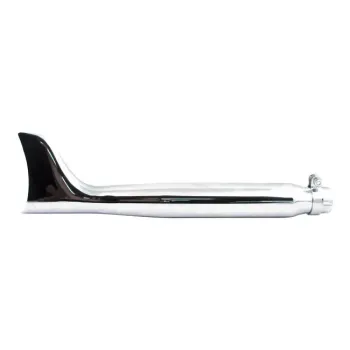 cafe 4 racer - Fishtail universal muffler 22" long chrome - MCS Mufflers 