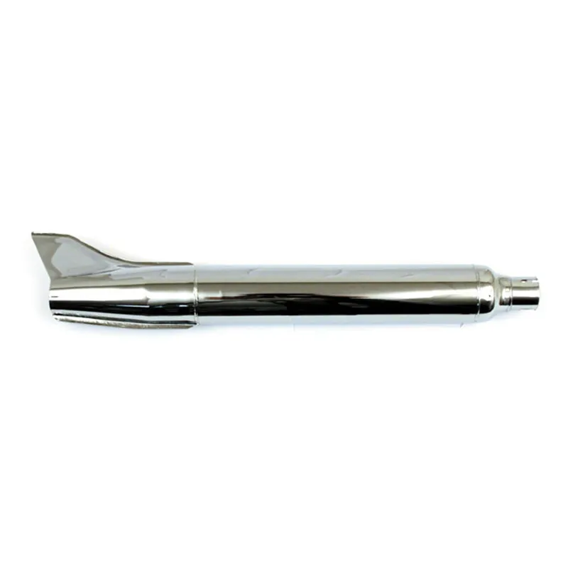 cafe 4 racer - 58-66 OEM style rocket Fishtail muffler 28" long chrome - MCS Mufflers 