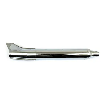 cafe 4 racer - 58-66 OEM style rocket Fishtail muffler 28" long chrome - MCS Mufflers 