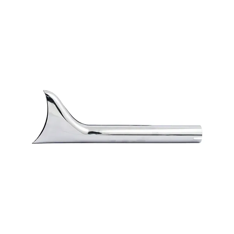 cafe 4 racer - Slip-on Fishtail exhaust extension 18" long chrome - MCS Mufflers 