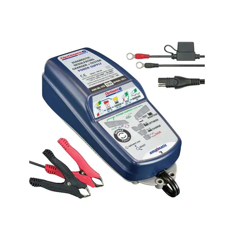cafe 4 racer - Tecmate OptiMATE 6, 12/24V battery charger - OPTIMATE Chargers 