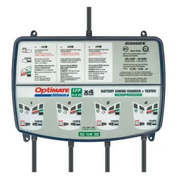 cafe 4 racer - Tecmate OptiMATE, Lithium 4s 0.8A 4-bank - OPTIMATE Chargers 
