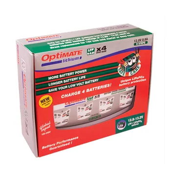 cafe 4 racer - Tecmate OptiMATE, Lithium 4s 0.8A 4-bank - OPTIMATE Chargers 