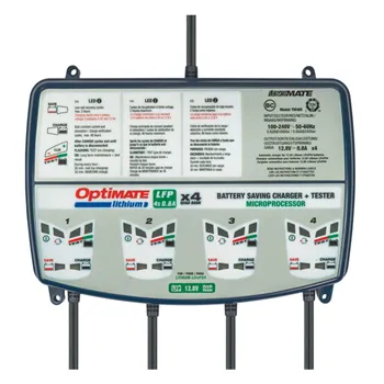 cafe 4 racer - Tecmate OptiMATE, Lithium 4s 0.8A 4-bank - OPTIMATE Chargers 