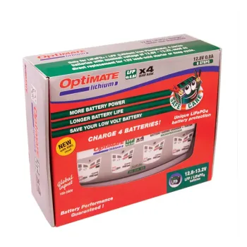 cafe 4 racer - Tecmate OptiMATE, Lithium 4s 0.8A 4-bank - OPTIMATE Chargers 