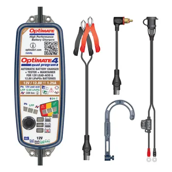 cafe 4 racer - Tecmate, OptiMATE 4 Quad Program 12V battery charger - OPTIMATE Chargers  