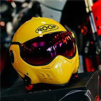 cafe 4 racer - Roof Boxer Alpha helmet yellow - ROOF  ROOF 