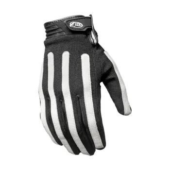 cafe 4 racer - Roland Sands Strand textile gloves black/white - Roland Sands Design Gloves 