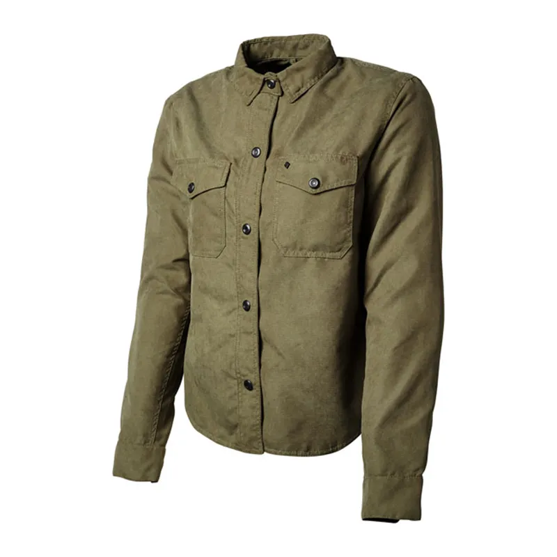 cafe 4 racer - Roland Sands Appian 74 ladies riding shirt sage - Roland Sands Design Shirts 