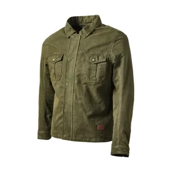 cafe 4 racer - Bunda Lumbershell čierna/olivová - Army Surplus Bundy 