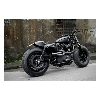 cafe 4 racer - Rough Crafts, Guerilla 1" handlebar. Black - ROUGH CRAFTS H&D & Custom 