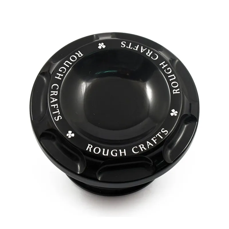 cafe 4 racer - Rough Crafts, 96-up Groove gas cap. Black - ROUGH CRAFTS Fuel Caps 