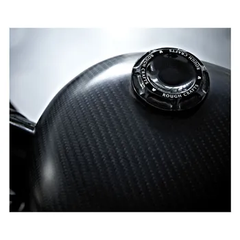 cafe 4 racer - Rough Crafts, 96-up Groove víčko gasoline tank. Černé - ROUGH CRAFTS Víčko nádrže 