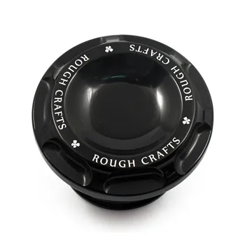 cafe 4 racer - Rough Crafts, 96-up Groove víčko gasoline tank. Černé - ROUGH CRAFTS Víčko nádrže 