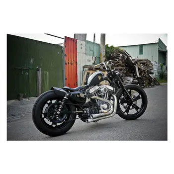 cafe 4 racer - Rough Crafts, Bobbed rear fiberglass fender kit. Black - ROUGH CRAFTS Model Fenders 