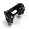 cafe 4 racer - Rough Crafts, M8 Softail 1.3" finned risers. Black - ROUGH CRAFTS Clamp Kit & Risers 