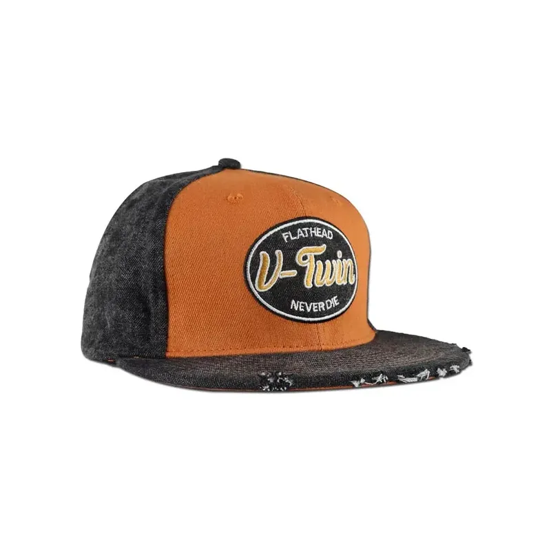 cafe 4 racer - Rusty Pistons Twin cap black/orange - Rusty Pistons Caps 