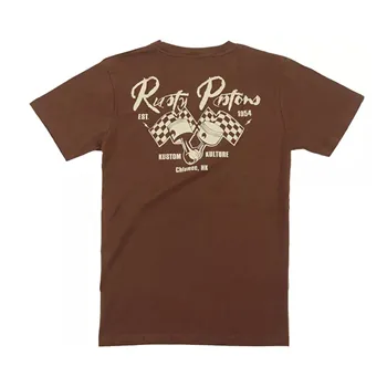 cafe 4 racer - Rusty Pistons Carson t-shirt brown - Rusty Pistons T-Shirts 