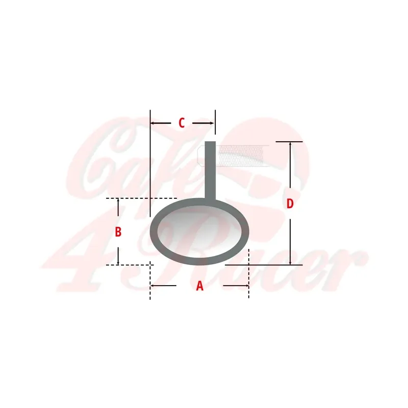 cafe 4 racer - HIGHSIDER MONTANA-SLIM handlebar end mirror - Highsider Bar end mirrors 4054783543076