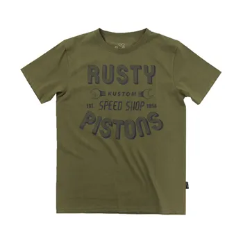 cafe 4 racer - Rusty Pistons Hulton tričko khaki - Rusty Pistons Tričká 