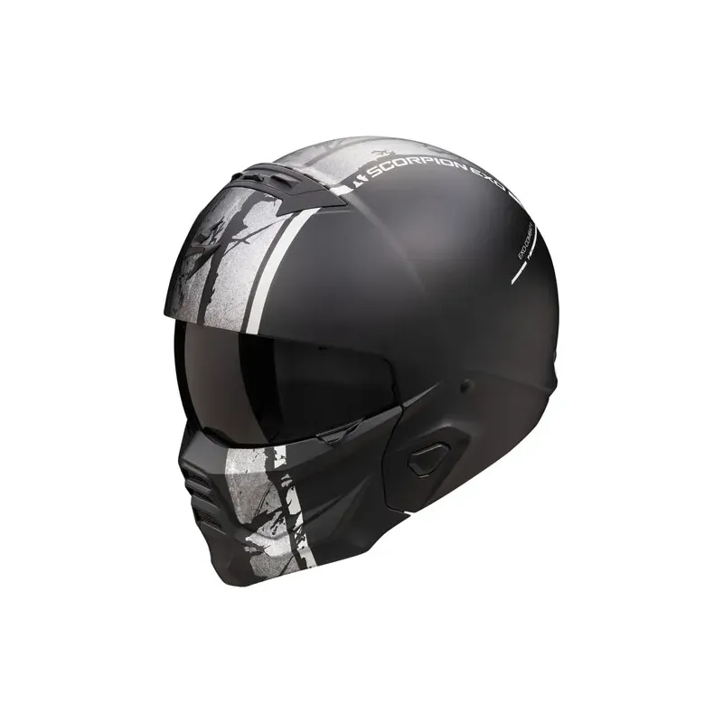 cafe 4 racer - Scorpion Exo-Combat II Lord matná čierna/strieborná - Scorpion  SCORPION 