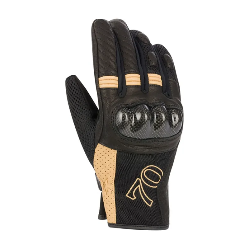 cafe 4 racer - Rukavice Segura Russel black/beige - SEGURA Rukavice 