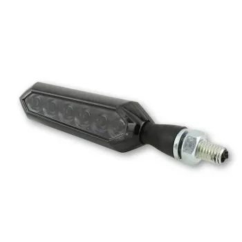 cafe 4 racer - Tiny, LED turn signals. Black, smoke lens - MCS Standard indicators 