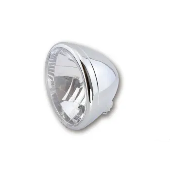 cafe 4 racer - 7" LED headlamp. Chrome - MCS Headlights bottom mount 