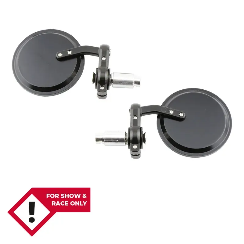 cafe 4 racer - SHINY MIRROR F.H/BAR-END W.JOINT,BLACK - Shin Yo Bar end mirrors 4054783039937