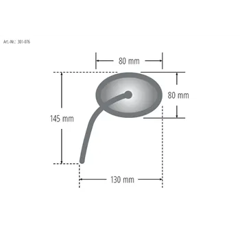 cafe 4 racer - SHINY MIRROR F.H/BAR-END W.JOINT,BLACK - Shin Yo Bar end mirrors 4054783039937