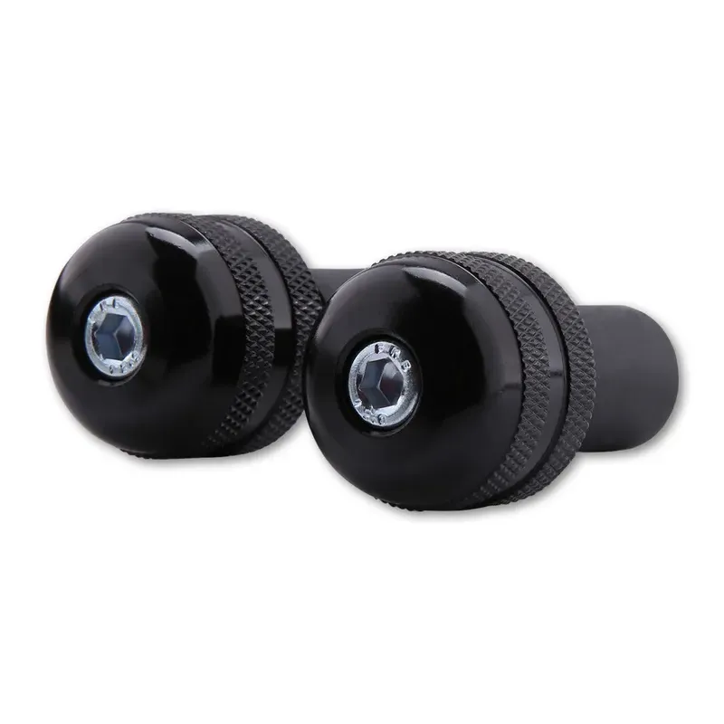 cafe 4 racer - SHINY H-BAR ENDS,ALUMINIUM,KNURLED,BLK - Shin Yo Bar Ends 4054783017553