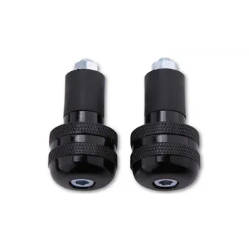 cafe 4 racer - SHINY H-BAR ENDS,ALUMINIUM,KNURLED,BLK - Shin Yo Bar Ends 4054783017553