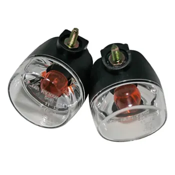 cafe 4 racer - Harpoon, LED turn signal set. 20mm stem. Black - MCS Standard indicators 